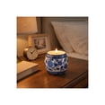 thumbnail image 2 of Ceramic Scented Candle with Lid for Home Decor - Pillar and Votive Candle for Indoor and Outdoor Spaces - Chinoiserie Design for Living Room, Bedroom, or Bathroom Decor - 5", Blue & White, 2 of 12