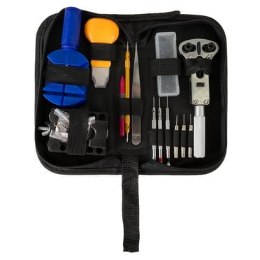 144-Piece Watch Repair Kit- Tool Set for Repairing Watches Including Opener, Watch Holder, Link Remover