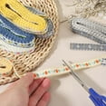 thumbnail image 4 of 3 Yards Jacquard Ribbon Trim, 0.71 Inch Floral Embroidered Ribbon for Sewing DIY Clothing Bowknot Bag Gift Wrap, Beige, 4 of 7
