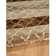 thumbnail image 5 of Linon Evolution Trellis Stripes Power Loomed Polyester 8'R Rug in Beige, 5 of 5