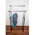 thumbnail image 3 of Home Basics Chrome Plated Steel Double Garment Rack, Black, 3 of 5