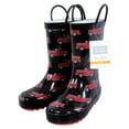 thumbnail image 2 of Hudson Baby Infant Boy Rain Boots, Firetrucks, 5 Toddler, 2 of 3