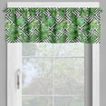 thumbnail image 2 of Ambesonne Tree Window Valance, Macro Palm Tree Leaves, 54" X 18", Hunter Green Black White, 2 of 5