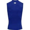 thumbnail image 6 of Under Armour Mens HeatGear Compression Sleeveless T-Shirt Royal Blue 400/White 3X-Large, 6 of 7
