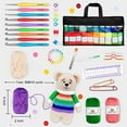 thumbnail image 2 of 113 Piece Crochet with Yarn Set–1600 Yards Assorted Yarn 73PCS Crochet Accessories Set Including Ergonomic Hooks, Knitting Needles & More Ideal Beginner Kit, 2 of 8