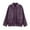 Purple, variant on Bomber Jacket Women Wool Blend Cropped Lapel Long Sleeve Zipper Jacket Outerwear with Flap Pockets Fall Winter Casual Office,Brown,XXL