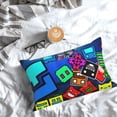 thumbnail image 7 of Sigee Geometry Dash (16) for Pillow Cases Concealed Zipper Opening Soft Fabric - Shrinkage and Fade Resistant Pillow Covers (Pillow core not included),20"x30", 7 of 7