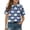 Blue #22, variant on Girls Polo Shirt Short Sleeve Henley Cute Cartoon Animal Print T Shirts Button Closure Active Comfy School Uniform, 140