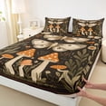 thumbnail image 3 of Homewish Animal Moth 4 Pieces Queen Sheet Sets for Teens Boys Girls,Botanical Mushroom Ultra Soft Flat Sheet,Bohemian Boho Queen Fitted Sheet,Breathable Home Decor, 3 of 7