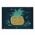 thumbnail image 1 of Tropical Cutting Board, Hello Summer Words Pineapple with Hearts Swirls and Teardrop Shapes Background, Decorative Tempered Glass Cutting and Serving Board, Small Size, Multicolor, by Ambesonne, 1 of 1