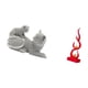 thumbnail image 5 of Figura de escritorio,Estatua de gato,linda estantería,escritorio,decoración del hogar,Figura decorativa creativa para la oficina y el hogar.,Escultura abstracta de fuego,Estatua de arte, 5 of 8