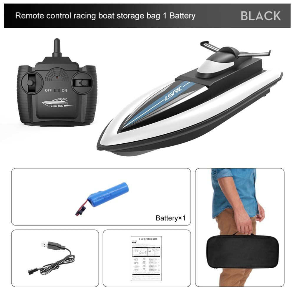 2.4G Remote Control RC Boat High Speed Racing Boats RTR Pool Toy for Kids L 