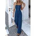 thumbnail image 6 of PRETTYGARDEN Jumpsuits for Women Dressy Summer Sleeveless Travel One Piece Outfits Spring Casual Wide Leg Pants Rompers, 6 of 7