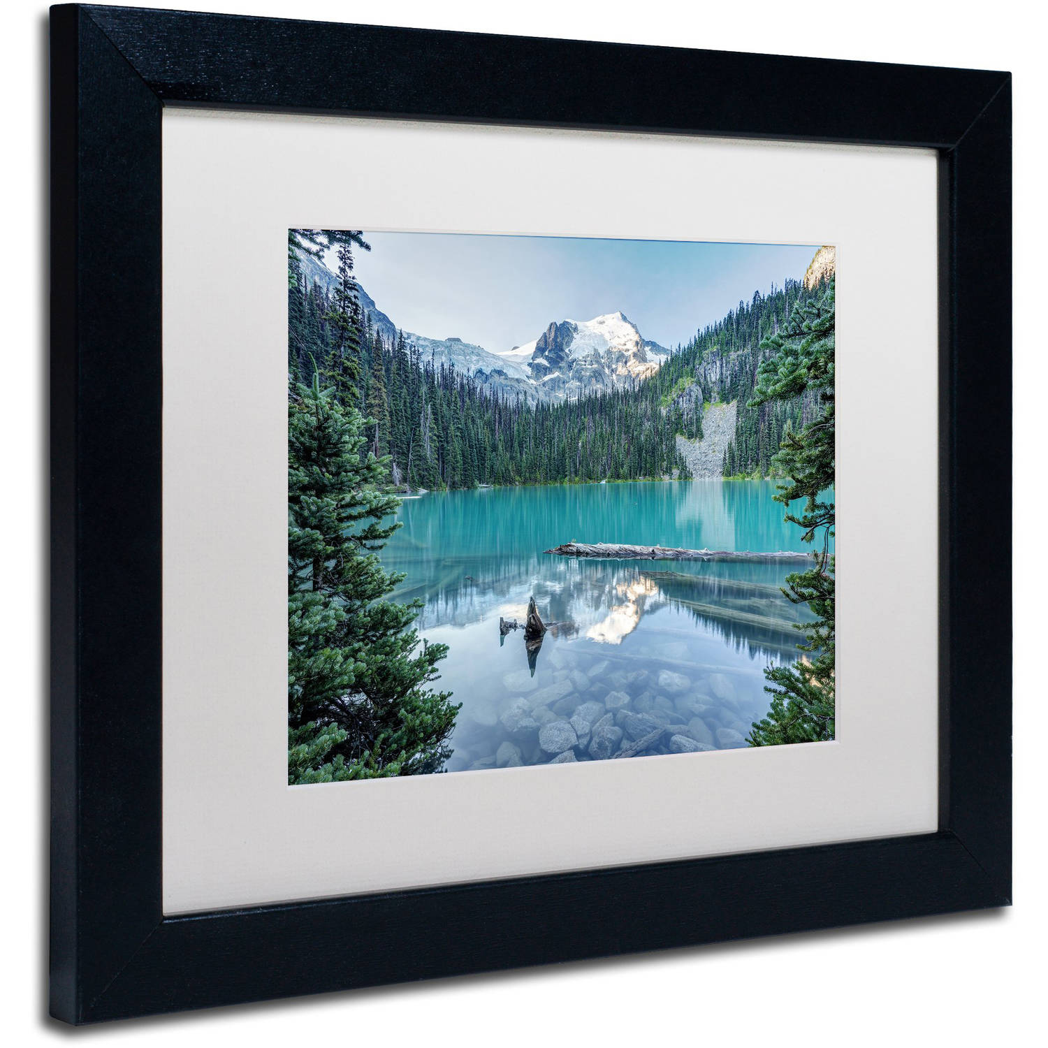 Trademark Fine Art 'Natural Beautiful British Columbia' Canvas Art by Pierre Leclerc, White Matte, Black Frame