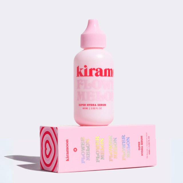 Kiramoon Flowermelon Suero hidratante y humectante diario ligero para reducir la sequedad Aloe + manzanilla + niacinamida Todo tipo de piel, incluida la piel sensible, sin fragancia, sin crueldad, 2 f