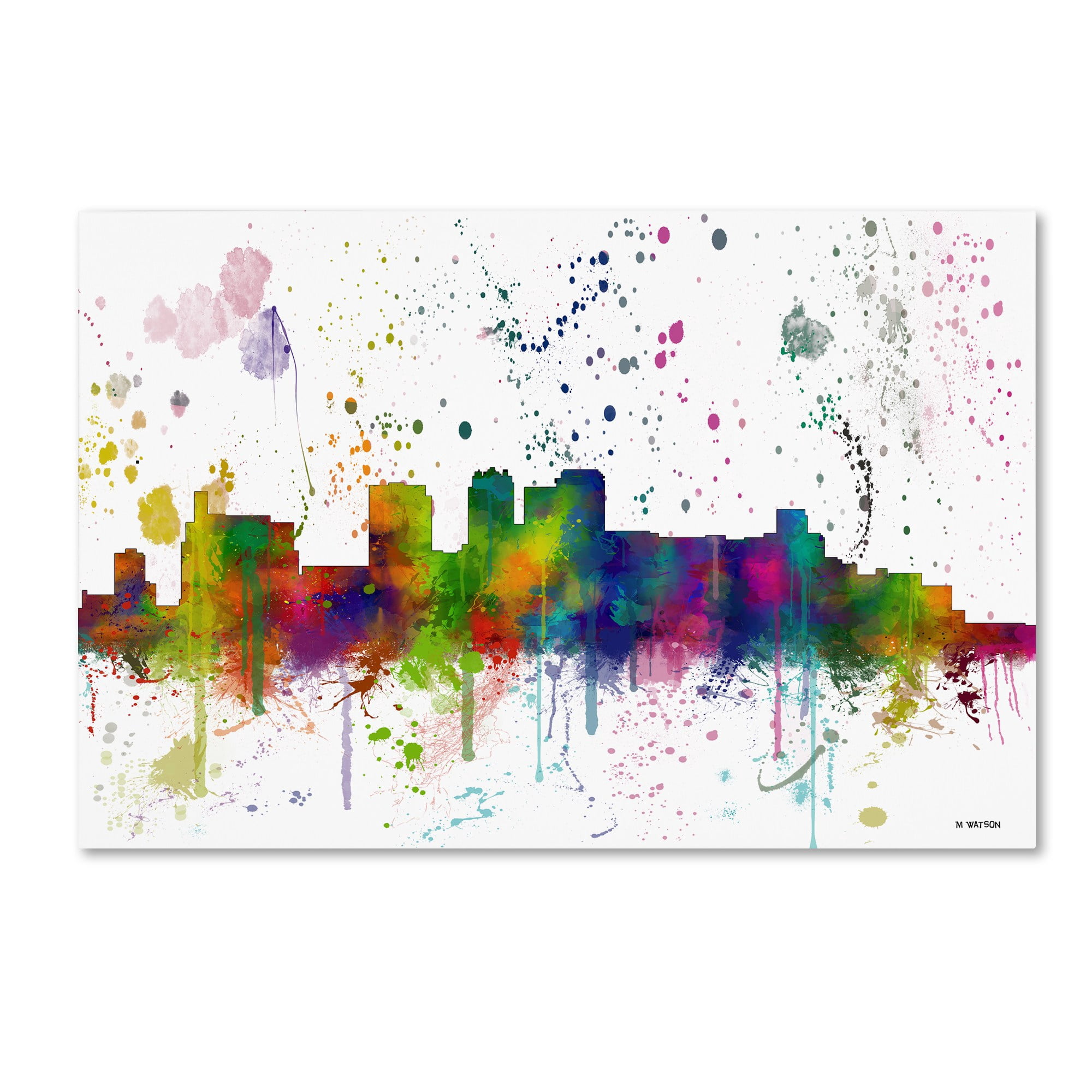 Trademark Fine Art "Birmingham Alabama Skyline Mclr-1" Canvas Art by Marlene Watson