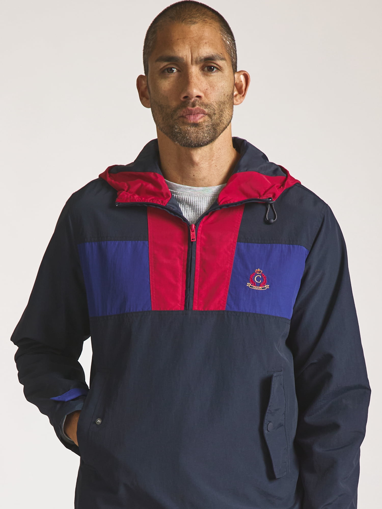 Chaps Men’s and Big Men’s Heritage Colorblocked Anorak, Sizes S–3XL