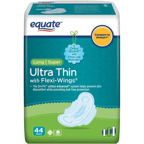 Equate Ultra-Thin Pads with Flexi-Wings 