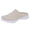 Beige, variant on Women's Casual Slip on Half Shoes Breathable Arch Support Walking Mules Comfortable Open Back Flats Non Slip Sneakers Size 8.5