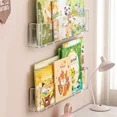 thumbnail image 4 of Acrylic Rack Wall Mounted Display Stand Book Holder Bookshelf for Magazine Storage, 4 of 7