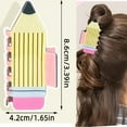 thumbnail image 5 of 3 Pcs Pencil Claw Clip, Pencil Hair Claw Clips, Stationery Shape Hair Jaw Clips, Acrylic Hair Clips for Girls, Big Claw Clips for Women and Girls, Yellow, 5 of 8