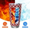 thumbnail image 6 of Vsdgher Red Moroccan 20 Oz Stainless Steel Vacuum Insulated, Travel Mug Coffee Cup for Home, Office, Outdoor Works Great for Ice Drinks and Hot Beverage -Straw Three-piece Set, 6 of 8
