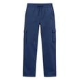 thumbnail image 6 of CYRBOKO Boys Cargo Sweatpants Size 10-12 with Pockets, Drawstring Elastic Waist Casual Relaxed Fit Athletic Pants Blue, 6 of 7