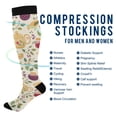 thumbnail image 2 of FORMRS Womens Knee High Socks Casual Long Thick Travel Daily Wear, 2 Pairs, Birds Tea Time, 2 of 6
