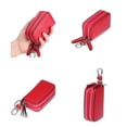 thumbnail image 5 of Key Fob Case Genuine Leather, Double Zipper Car Key Holder & Key Wallet with Keychain, Key Pouch for Purse Gift, 5 of 5