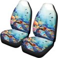 thumbnail image 5 of Uourmeti Turtle Pattern Car Seat Covers Full Set Anti-Slip Car Front & Rear Seat Covers Breathable Interior Car Seat Cover Full Set Fit for Van Truck, 5 of 10