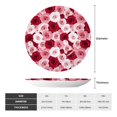 thumbnail image 2 of Honeii Rose Print Elegant Bone China Decorative Plate, Porcelain Plate,Art Crafts,Ceramic Ornaments for Home Office Wall Decor-8in, 2 of 4
