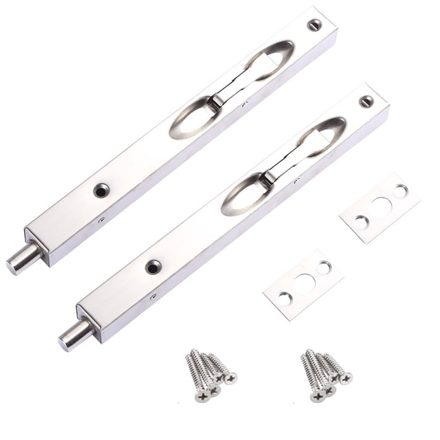 Pernos al ras de puerta, 2 uds., cerraduras de seguridad ocultas para puertas compuestas, puertas de madera, puertas dobles, etc.