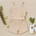 thumbnail image 3 of FINALGANG Child Baby Girls Romper Jumpsuit Onesie Soft Ribbed Playsuit Casual Outfits For Toddler Everyday Wear Summer Kids Daily Wear 12-18 Months, 3 of 8