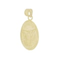 thumbnail image 2 of 14k Yellow Gold, Saint Michael Medal Pendant Charm Oval 14.5mm with 20" Dainty Neck Chain, 2 of 5