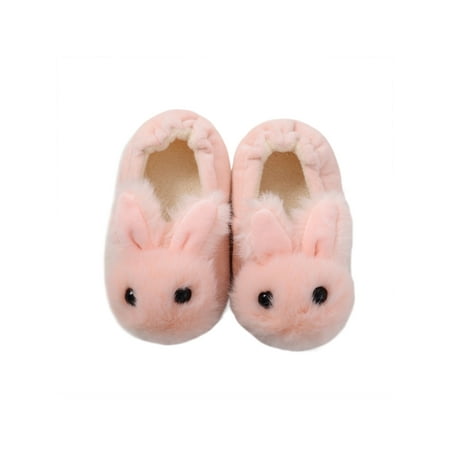 

Toddler Baby Plush Slippers Soft Bunny Winter Warm House Bedroom Fleece Shoes Anti-Slip First Walkers