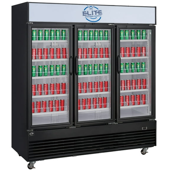 NSF 78.5 in.3-Glass Door Merchandiser Refrigerator - 69.5 Cu.Ft. Commercial Beverage Display