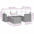 thumbnail image 2 of vidaXL 5 Piece Garden Sofa Set with Cushions Black Poly Rattan, 2 of 5