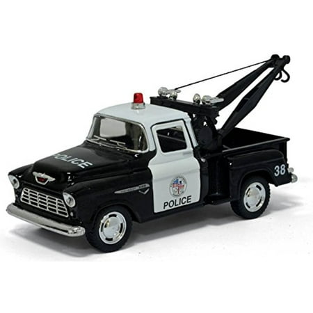 1955 Chevy Stepside Pick-up Police Tow Truck Diecast Model 1:32 Scale by