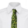 thumbnail image 2 of Leaves Necktie, Hawaiian Forest Plants Art, Dress Tie, 3.7", Hunter Green Apple Green, by Ambesonne, 2 of 3