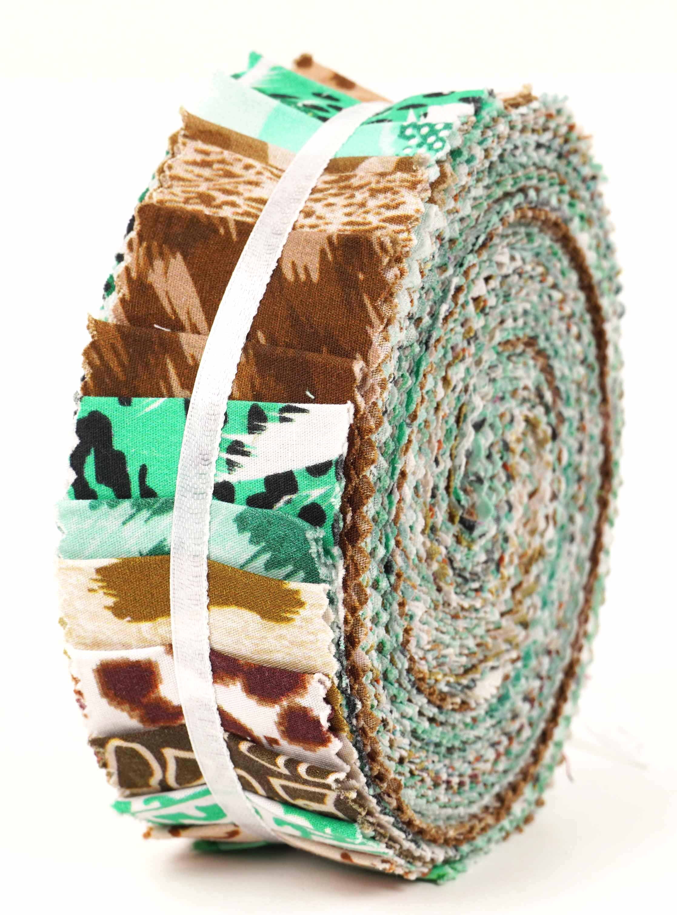 Soimoi 40Pcs Animal Skin Print Cotton Precut Fabrics For Quilting Craft Strips 2.5x42 inches Jelly Roll - Multicolor