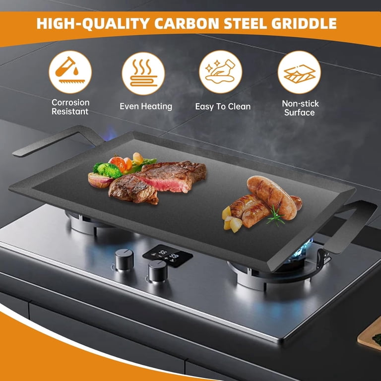 Induction Griddle Extra Large Carbon Steel Griddle, Comes With Grill ...