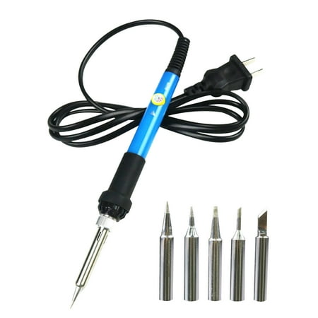 

MENRKOO Home Decorations Temperature Electric Soldering Iron Set 110V Internal Heating 60W Blue