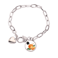 thumbnail image 1 of Acuarela naranja sabroso saludable Pulsera de cadena de corazón joyería encanto moda, 1 of 3