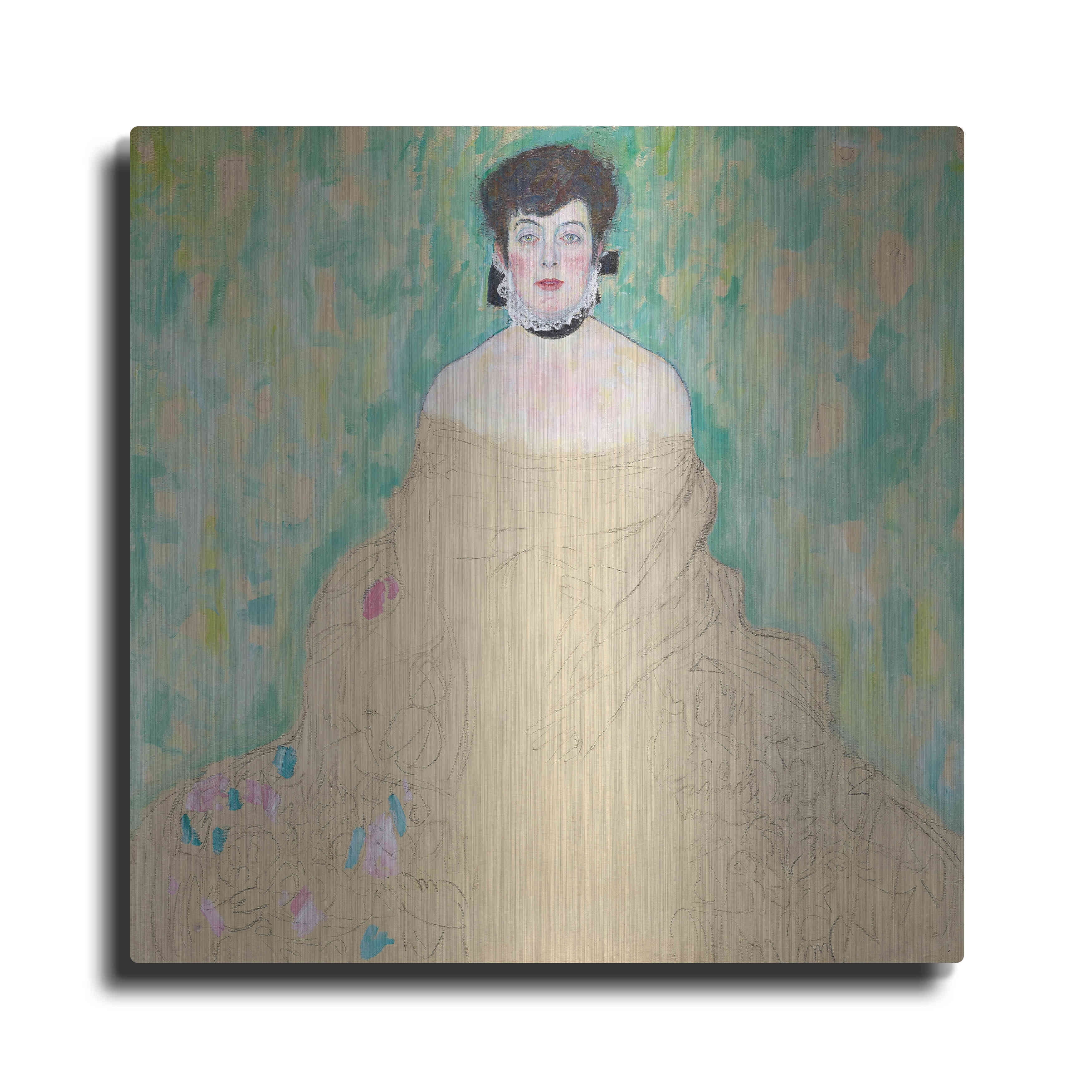 Luxe Metal Art 'Amalie Zuckerkandl' by Gustav Klimt, Metal Wall Art, 36