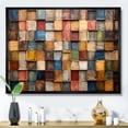 thumbnail image 2 of Designart "Earth Colors Tiles in Colorful Patterns III" Extra Large Geometric Framed Wall Art - Bohemian Multicolor Boho Mosaic Living Room Framed Canvas Art, 2 of 7