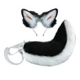 thumbnail image 2 of 2x Dog Ears and Tail Set Anime Cosplay Props Hair Hoop Costume  and White, 2 of 3