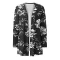 thumbnail image 5 of UPPADA Women's Lightweight Open-Front Casual Dressy Cardigan Sweater Long Sleeve Solid Coat Flowy Basic Tees Shirt with Pockets Black,L, 5 of 5