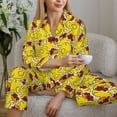 thumbnail image 6 of Yiaed Duck with Star Sunglasses Print Pajamas Women's Long Sleeve Sleepwear Soft Button Down Loungewear Pjs Lounge Set Nightwear Womens Pajama Pants-XX-Large, 6 of 7