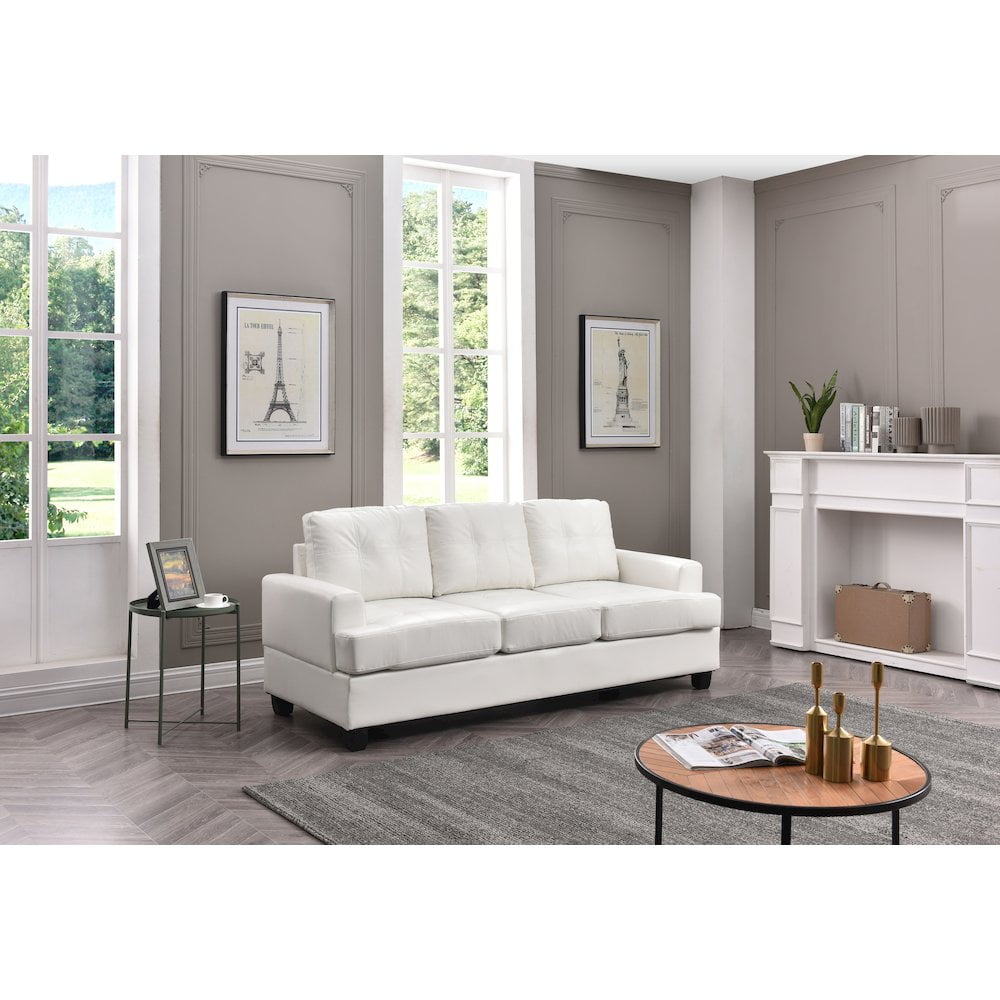 Glory Furniture Sandridge Sofa in White Color