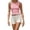 A-Pink857, variant on XIAOCHA Women's Ruched Crop Tank Top Round Neck Sleeveless Ruffled Hem Blouse Stretchy Casual Everyday Going Out Shirt